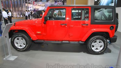 Jeep Wrangler Unlimited Sahara edition side at the 2015 Chengdu Motor Show