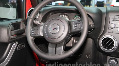 Jeep Wrangler Unlimited Sahara edition steering at the 2015 Chengdu Motor Show