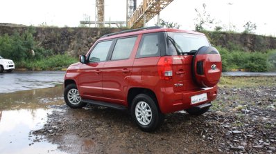 Mahindra TUV300 rear three quarter launched in India