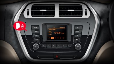 Mahindra TUV300 voice messaging system and audio system website image