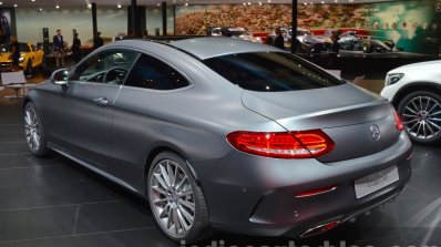 Mercedes C Class Coupe rear three quarter at the IAA 2015