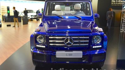 Mercedes G500 V8 front at IAA 2015