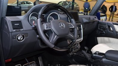 Mercedes G500 V8 steering wheel at IAA 2015