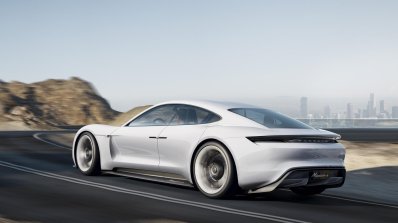 Porsche Mission E rear quarter unveiled at the VAG Night