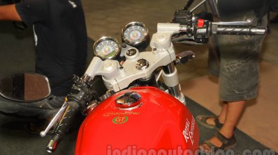 Royal Enfield Continental GT instrument panel at Nepal Auto Show 2015