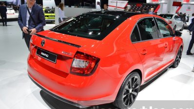 Skoda Rapid Monte Carlo rear three quarter at IAA 2015