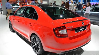 Skoda Rapid Monte Carlo rear three quarter left at IAA 2015