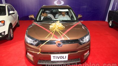 Ssangyong Tivoli front at the 2015 Nepal Auto Show