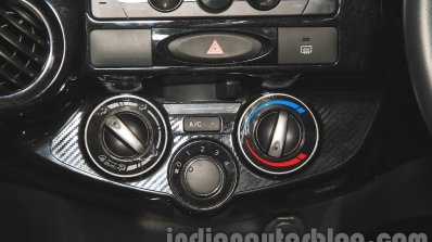 Toyota Etios Cross Diesel HVAC controls at the Nepal Auto Show 2015