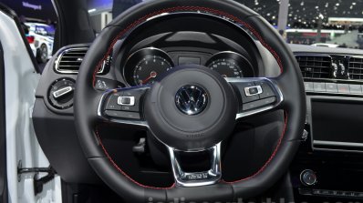 Volkswagen Polo GTI steering wheel at IAA 2015