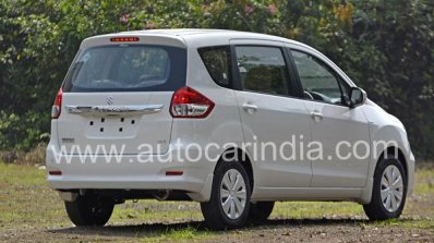 2016 Maruti Ertiga (facelift) rear quarter revealed
