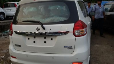 2016 Maruti Ertiga rear spied at a dealer stockyard