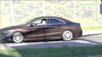 2016 Mercedes CLA (facelift) side spotted with minimal camouflage