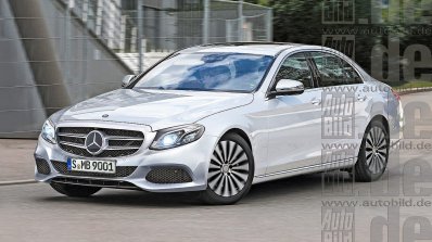 2017 Mercedes E Class front three quarter will offer mild-hybrid tech