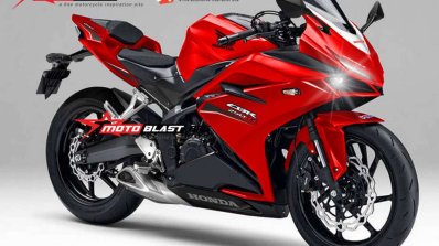 Honda CBR250RR red rendering based on light weight super sports concept