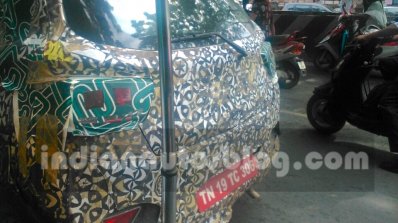 Mahindra S101 (XUV100) bumper spotted with new chrome details