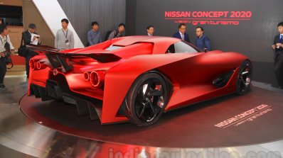 Nissan Concept 2020 Vision Gran Turismo rear quarters at the 2015 Tokyo Motor Show