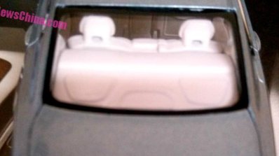 Volvo S90 rear windshield fully revealed via 1-43 scale model