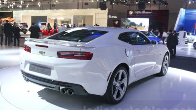 2016 Chevrolet Camaro rear three quarter at the 2015 Dubai Motor Show