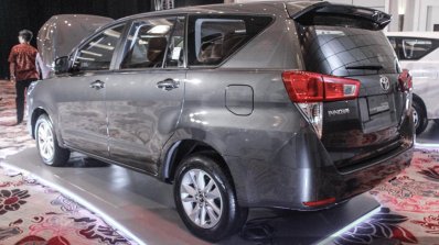 2016 Toyota Innova grey rear quarter left world premiere photos-71