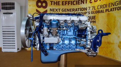 Eicher VEDX8 7.7-litre CRDi engine front at EXCON 2015-3