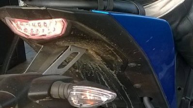 Yamaha MT-15 tail lamp spied up close in Indonesia