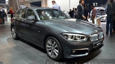 2016 BMW 1 Series front three quarters far at 2015 Frankfurt Motor Show