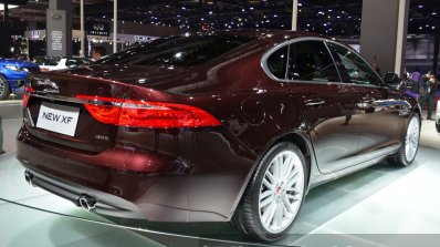 2016 Jaguar XF rear three quarters at the 2015 Shanghai Auto Show