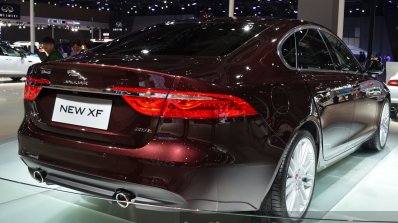 2016 Jaguar XF rear three quarters  close at the 2015 Shanghai Auto Show