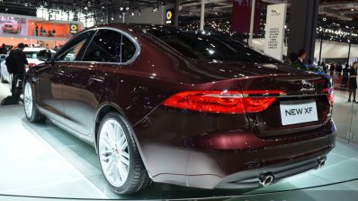 2016 Jaguar XF rear three quarters left at the 2015 Shanghai Auto Show