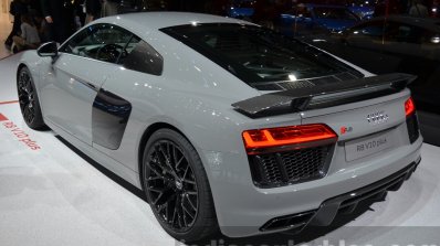 2016 R8 V10 Plus rear three quarters at 2015 Frankfurt Motor Show