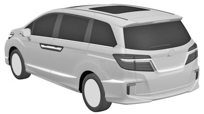 2017 Honda Odyssey rear three quarters patent image