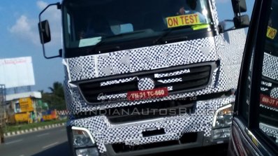 Bharat Benz 3143 based 49-tonne 4943 rigid truck windshield spied