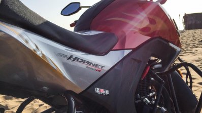 Honda CB Hornet 160R orange with stickering fire graphics launched