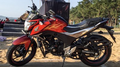 Honda CB Hornet 160R orange with stickering side launched