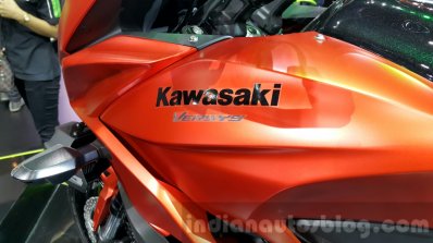 Kawasaki Versys 650 orange fuel tank at 2015 Thailand Motor Expo