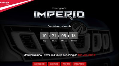 Mahindra Imperio launch countdown