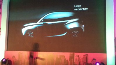 Mahindra KUV100 side view sketch