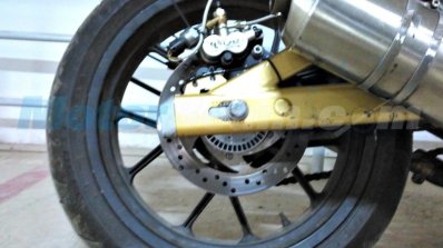 Mahindra Mojo ABS version rear disc spied