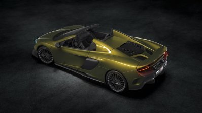 McLaren 675LT Spider rear three quarters press shot
