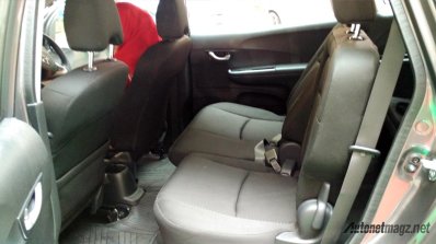 Production-spec Honda BR-V rear seating snapped