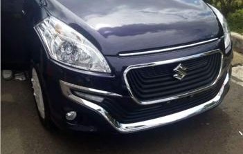 Suzuki Ertiga Dreza purple front bumper spied