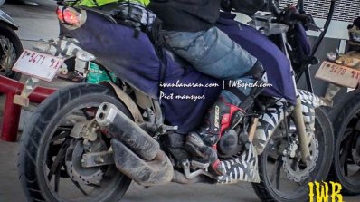 TVS Apache 200 rear quarter spied up-close in Indonesia