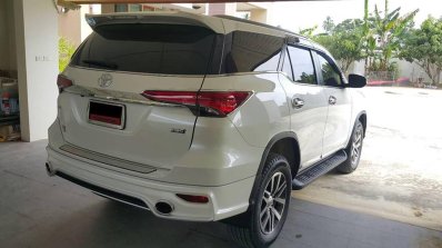 Toyota Fortuner Fiar bodykit white rear quarter Thailand