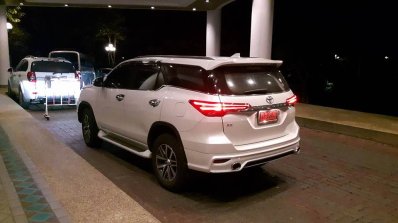 Toyota Fortuner Fiar bodykit white rear three quarter Thailand