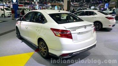 Toyota Vios rear quarter at the 2015 Thailand Motor Expo