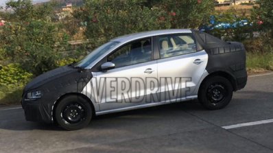 VW Ameo sub-compact sedan side snapped up close