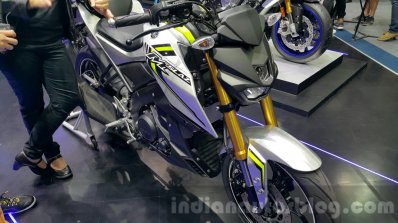 Yamaha M-Slaz grey front quarter unveiled at 2015 Thailand Motor Expo