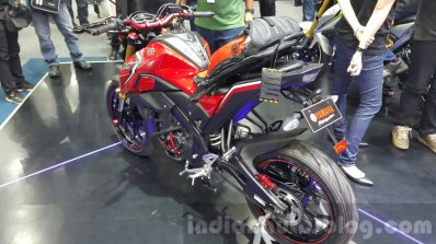Yamaha M-Slaz red rear quarter unveiled at 2015 Thailand Motor Expo