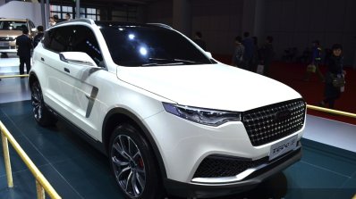 Zotye T600 S concept front three quarters at the 2015 Shanghai Auto Show